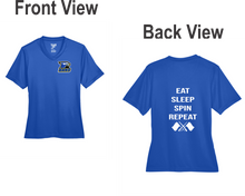 Load image into Gallery viewer, ET-BND-626-1-5 - Team 365 Ladies' Zone Performance T-Shirt - Etowah Band & Guard Spin Logos