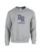 Load image into Gallery viewer, RR-LAX-304-1 - Gildan Adult 8 oz., 50/50 Fleece Crew - RR Lacrosse Logo