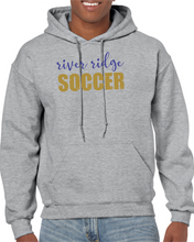 Load image into Gallery viewer, Item RR-SOC-301-3 Gildan Adult 8 oz., 50/50 Fleece Hoodie - River Ridge Soccer Logo