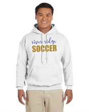 Load image into Gallery viewer, Item RR-SOC-301-3 Gildan Adult 8 oz., 50/50 Fleece Hoodie - River Ridge Soccer Logo