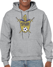 Load image into Gallery viewer, Item RR-SOC-301-1 Gildan Adult 8 oz., 50/50 Fleece Hoodie - River Ridge Lady KNIGHTS Soccer Logo