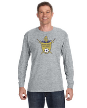 Load image into Gallery viewer, Item RR-SOC-602-1 - Jerzees 5.6 oz. DRI-POWER ACTIVE Long-Sleeve T-Shirt - RR Lady KNIGHTS Soccer Logo