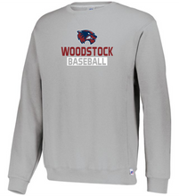Load image into Gallery viewer, WW-BB-092-1 - Russell Athletic Unisex Dri-Power Crewneck Sweatshirt - Woodstock Baseball Logo