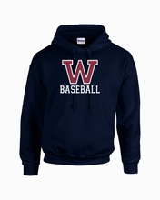Load image into Gallery viewer, WW-BB-301-2 - Gildan Adult 8 oz., 50/50 Fleece Hoodie - Woodstock W Baseball Logo