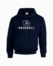 Load image into Gallery viewer, WW-BB-301-3 - Gildan Adult 8 oz., 50/50 Fleece Hoodie - Wolverine Baseball Logo