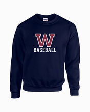 Load image into Gallery viewer, WW-BB-304-2 - Gildan Adult 8 oz., 50/50 Fleece Crew - Woodstock W Baseball Logo