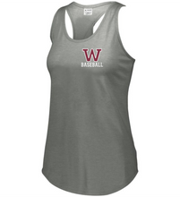Load image into Gallery viewer, WW-BB-521-2 - Augusta Ladies Lux Tri-Blend Tank - Woodstock W Baseball Logo