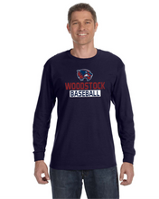Load image into Gallery viewer, WW-BB-536-1 - Jerzees 5.6 oz. DRI-POWER® ACTIVE Long-Sleeve T-Shirt - Woodstock Baseball Logo