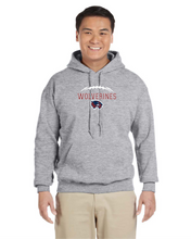Load image into Gallery viewer, WW-FB-301-12 - Gildan Adult 8 oz., 50/50 Fleece Hoodie - Wolverines FB Laces Logo