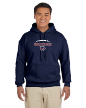 Load image into Gallery viewer, WW-FB-301-12 - Gildan Adult 8 oz., 50/50 Fleece Hoodie - Wolverines FB Laces Logo