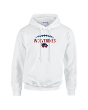 Load image into Gallery viewer, WW-FB-301-12 - Gildan Adult 8 oz., 50/50 Fleece Hoodie - Wolverines FB Laces Logo