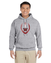 Load image into Gallery viewer, WW-FB-301-04 - Gildan Adult 8 oz., 50/50 Fleece Hoodie - W-Football Outline Logo