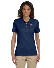 Load image into Gallery viewer, WW-FB-502-3 - Jerzees Adult 5.6 oz. SpotShield™ Jersey Polo - Football Laces Logo