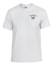 Load image into Gallery viewer, WW-FB-532-09 - Gildan Adult 5.5 oz., 50/50 T-Shirt - Laces & WW Wolverines Logo