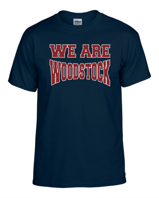 WW-FB-535-03 - Gildan Adult 5.5 oz., 50/50 T-Shirt - We Are Woodstock Logo