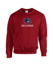 Load image into Gallery viewer, WW-GLAX-304-2 - Gildan Adult 8 oz., 50/50 Fleece Crew - Wolverine Girls Lacrosse Logo
