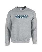 Load image into Gallery viewer, WW-GLAX-304-3 - Gildan Adult 8 oz., 50/50 Fleece Crew - Woodstock Lacrosse Logo