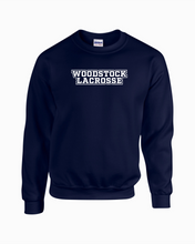 Load image into Gallery viewer, WW-GLAX-304-3 - Gildan Adult 8 oz., 50/50 Fleece Crew - Woodstock Lacrosse Logo
