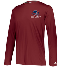 Load image into Gallery viewer, WW-GLAX-557-2- Attain Wicking Raglan Long Sleeve Tee - Wolverine Girls Lacrosse Logo