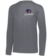 Load image into Gallery viewer, WW-GLAX-557-2- Attain Wicking Raglan Long Sleeve Tee - Wolverine Girls Lacrosse Logo