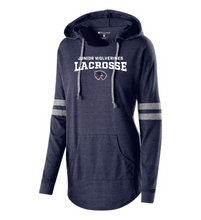 Load image into Gallery viewer, WW-LAX-242-4 - Holloway LADIES HOODED LOW KEY PULLOVER - Junior Wolverine LAX Logo