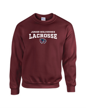 Load image into Gallery viewer, WW-LAX-305-4 - Gildan Adult 8 oz., 50/50 Fleece Crew - Junior Wolverine Logo