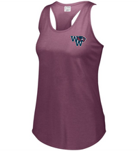 Load image into Gallery viewer, WW-LAX-514-5 - Augusta Ladies Lux Tri-Blend Tank - WW Wolverine Logo