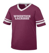 Load image into Gallery viewer, WW-LAX-543-8 - Augusta Sleeve Stripe Jersey - Woodstock Lacrosse Logo