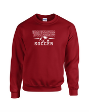Load image into Gallery viewer, WW-SOC-304-2 - Gildan Adult 8 oz., 50/50 Fleece Crew - WHS Wolverine Soccer Logo