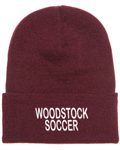 Load image into Gallery viewer, WW-SOC-915 - Yupoong Adult Cuffed Knit Beanie - Woodstock Soccer Logo