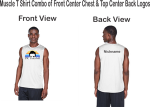 A-Team-111 - Team 365 Zone Performance Muscle T-Shirt - Pickleball A Team Logo & Personalized Nickname