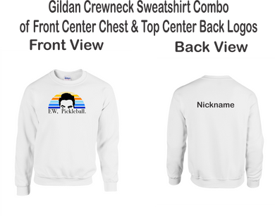 A-Team-121 - Gildan Adult 8 oz., 50/50 Fleece Crew - Pickleball A Team Logo & Personalized Name