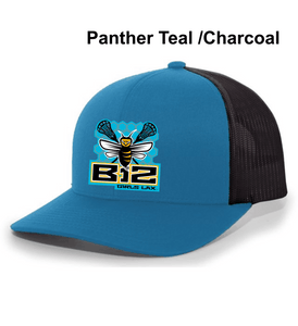 B12-LAX-112-1 - Pacific Trucker Snapback Hat - B12 Girls LAX Honeycomb Bee Logo
