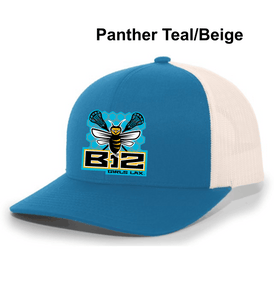 B12-LAX-112-1 - Pacific Trucker Snapback Hat - B12 Girls LAX Honeycomb Bee Logo