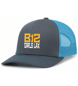 B12-LAX-926-4 - Pacific Trucker Snapback Hat - B12 Girls LAX Stack Logo