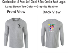 Load image into Gallery viewer, CCT-526-4 - Gildan Adult Softstyle® Long-Sleeve T-Shirt - We All Laugh In the Same Language Logos