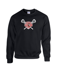 CHS-LAX-305-2 - Gildan Adult 8 oz., 50/50 Fleece Crew -  Cherokee Lacrosse Warriors Logo