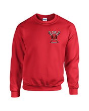 Load image into Gallery viewer, CHS-LAX-305-22 - Gildan Adult 8 oz., 50/50 Fleece Crew -  CHS LAX Sticks Logo