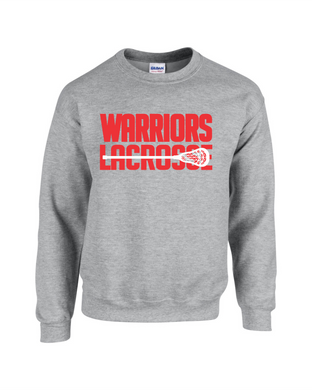 CHS-LAX-305-23 - Gildan Adult 8 oz., 50/50 Fleece Crew -  Warriors Lacrosse Logo