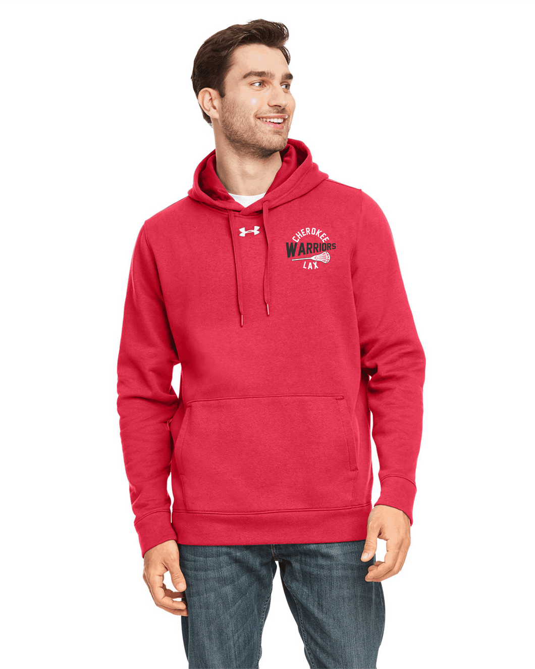 CHS-LAX-307-3 - Under Armour Hustle Pullover Hooded Sweatshirt - Cherokee Warriors Logo