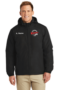 CHS-LAX-371-3 - Port Authority Hooded Charger Jacket - Cherokee Warriors Logo & Personalized Name