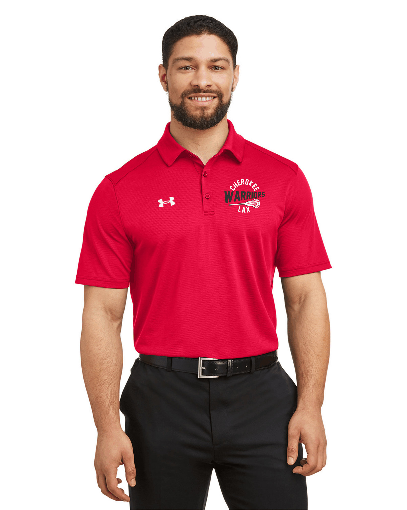 CHS LAX 503 3 Under Armour Tech Polo Cherokee Warriors Logo