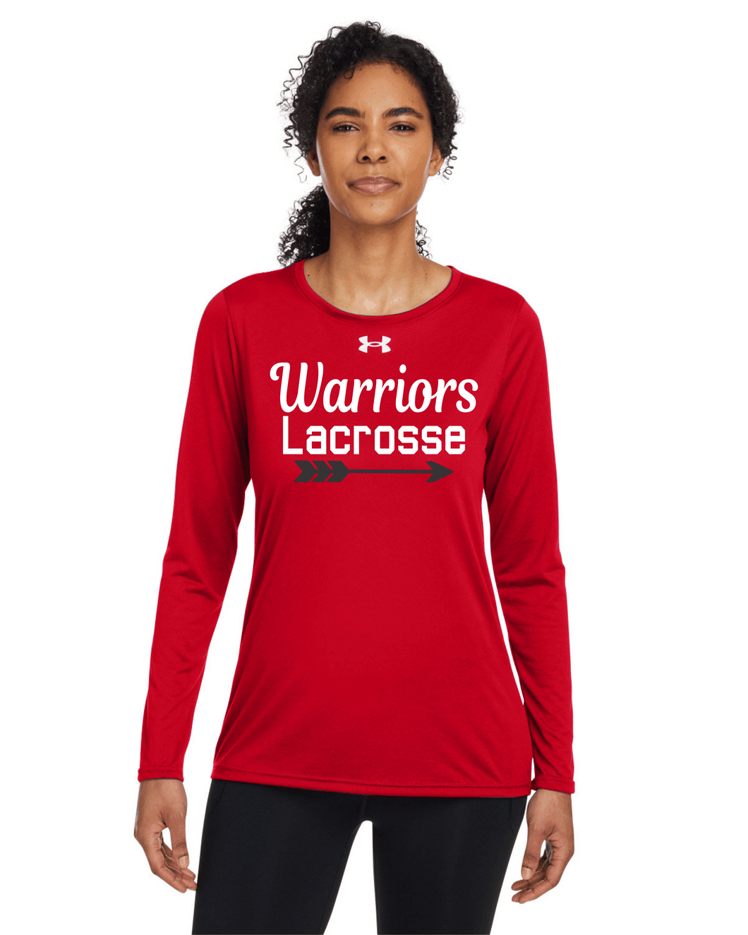 CHS-LAX-602-5 - Under Armour Team Tech Long-Sleeve T-Shirt - Warriors Lacrosse Arrow  Logo