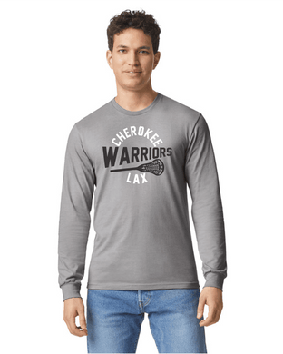 CHS-LAX-616-3 - Gildan Unisex Softstyle CVC Long Sleeve T-Shirt - Cherokee Warriors Logo
