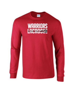 CHS-LAX-618-23 - Gildan 5.5 oz., 50/50 Long Sleeve T-Shirt - Warriors Lacrosse Logo