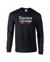 Load image into Gallery viewer, CHS-LAX-618-5 - Gildan 5.5 oz., 50/50 Long Sleeve T-Shirt - Warriors LAX Arrow Logo