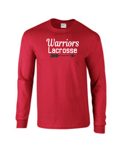 CHS-LAX-618-5 - Gildan 5.5 oz., 50/50 Long Sleeve T-Shirt - Warriors LAX Arrow Logo