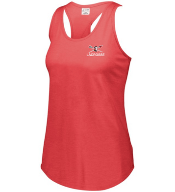 CHS-LAX-633-1 - Bella + Canvas Ladies' Flowy Racerback Tank - Warriors Lacrosse Logo