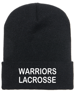 CHS-LAX-915-1 - Yupoong Adult Cuffed Knit Beanie - Warriors Lacrosse Logo