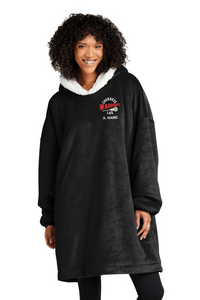 CHS-LAX-942-3 - Port Authority® Mountain Lodge Wearable Blanket - Cherokee Warriors Logo & Personalized Name
